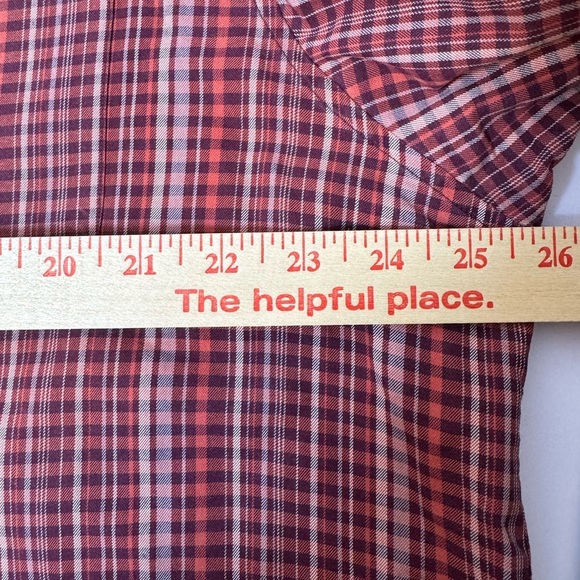 Tommy Bahama Lazlo Lux Stripe Shirt Red Plaid Men's XLTG - Picture 6 of 12